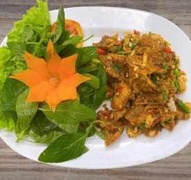 MỰC CHIÊN TIÊU TỎI