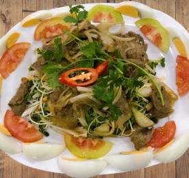 GỎI CẢI MẦM BÒ TRỨNG