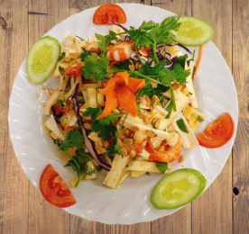 GỎI CỦ HỦ DỪA TÔM THỊT