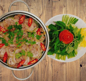 BÒ TƠ HẤP RAU RỪNG/TÍA TÔ